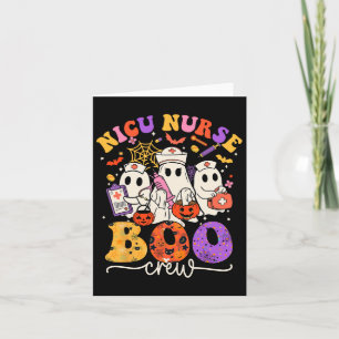 Boo Crew Costume Funny Nurse Ghost Halloween  Card