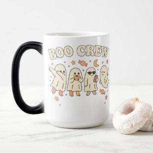 Boo Crew Cute Ghost Squad Retro Halloween Design Magic Mug