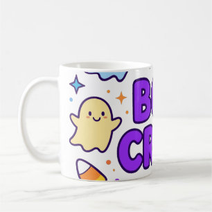 Boo Crew Cute Ghosts Halloween Typography Art Coffee Mug