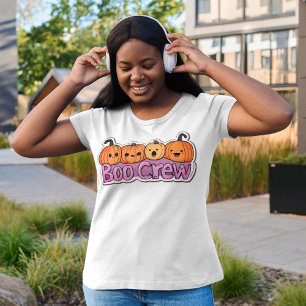 Boo Crew Cute Pumpkins Halloween T-Shirt