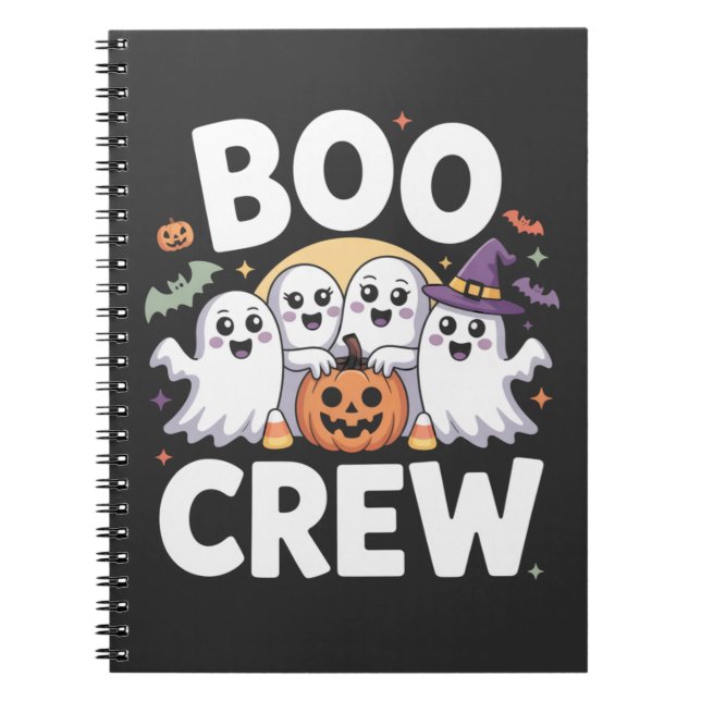 Boo Crew Cute Spooky Halloween Notebook (Front)