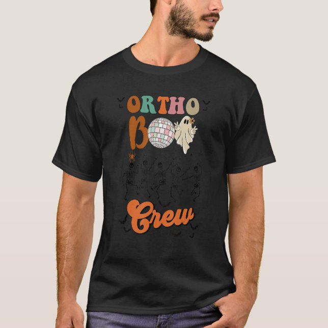 Boo Crew Dance Skeleton Dancing Ortho Orthopedic H T-Shirt (Front)