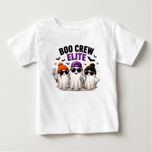 Boo Crew Elite Funny Ghost Friends Halloween Baby T-Shirt