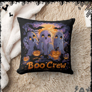 Boo Crew   ExDesigner   Halloween Throw Pillow