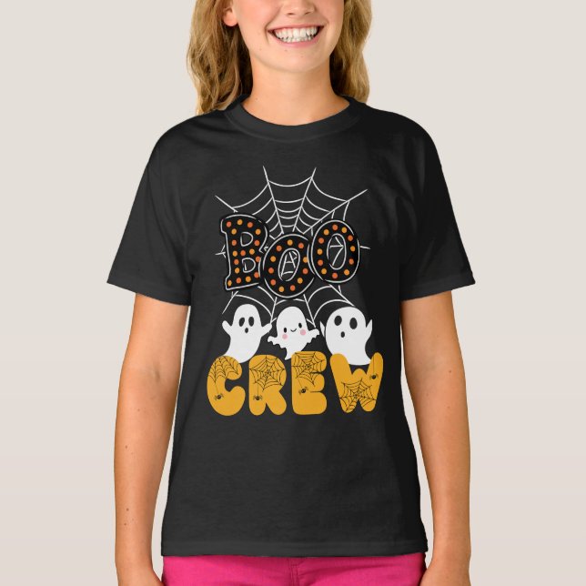 Boo Crew Family Matching Funny Halloween T-Shirt (Front)