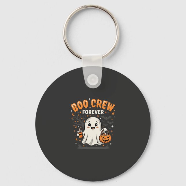 Boo Crew Forever Halloween Ghost Design_1 Keychain (Front)