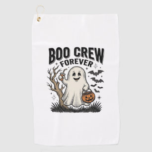Boo Crew Forever Vintage Ghost Halloween Shirt Des Golf Towel