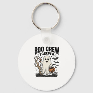 Boo Crew Forever Vintage Ghost Halloween Shirt Des Keychain