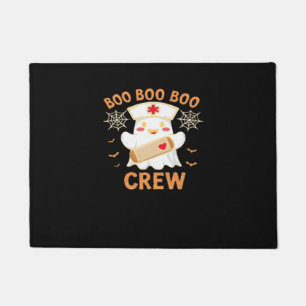 Boo Crew Funny Ghost Spooky Halloween Nurse T-Shir Doormat