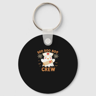 Boo Crew Funny Ghost Spooky Halloween Nurse T-Shir Keychain