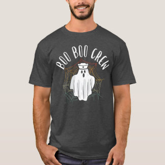 Boo Crew Funny Halloween Nurse Spooky Trick Or Tre T-Shirt