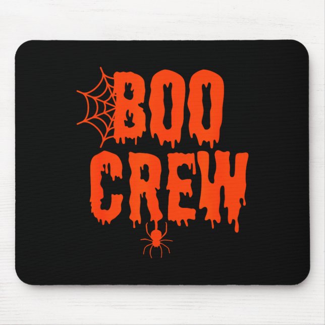 Boo Crew Funny Halloween Shirt For Group Costume F Mouse Pad (Front)