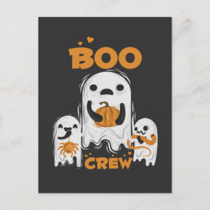 Boo Crew Ghost Halloween Postcard