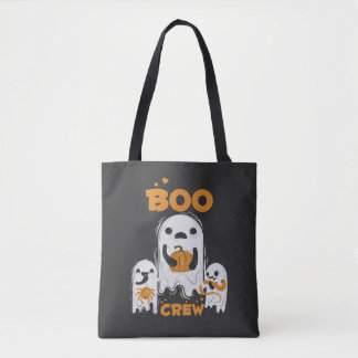 Boo Crew Ghost Halloween Tote Bag