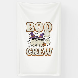 Boo Crew Ghost Halloween Vintage Vector Design_1 Banner