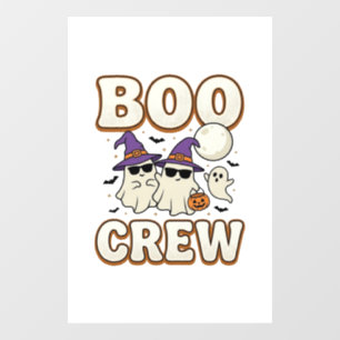 Boo Crew Ghost Halloween Vintage Vector Design_1 Window Cling
