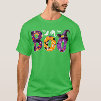 BOO CREW Ghosts Pumpkins Spiders Bats Halloween Co T-Shirt
