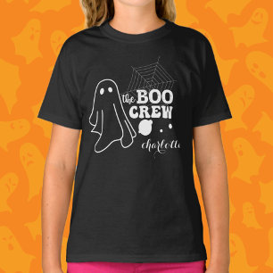 Boo Crew Girl Family Matching White Halloween T-Shirt