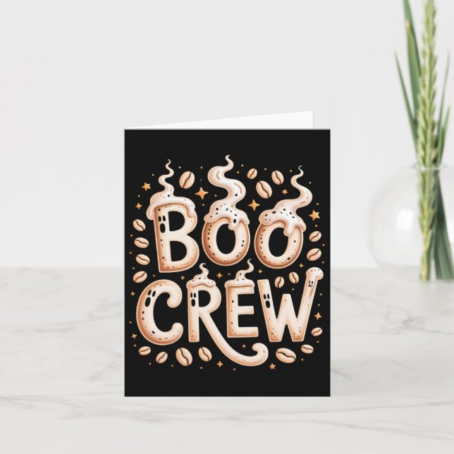 Boo Crew Halloween Coffee Cappuccino Espresso Rist Card (Front)