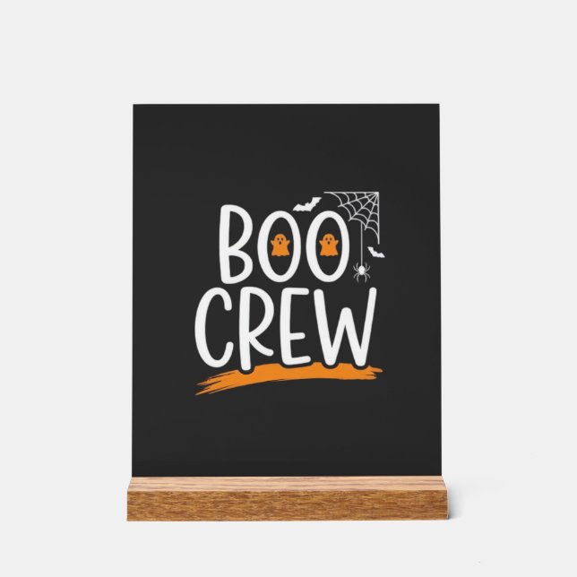 Boo Crew Halloween Ghost Design_1 Acrylic Sign (Front)