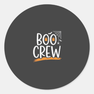 Boo Crew Halloween Ghost Design_1 Classic Round Sticker