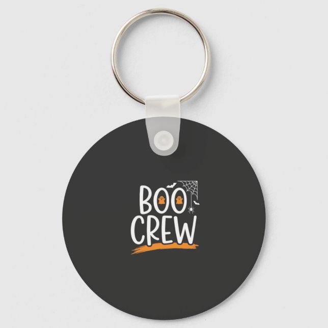 Boo Crew Halloween Ghost Design_1 Keychain (Front)