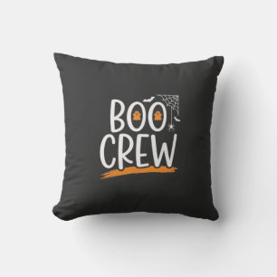 Boo Crew Halloween Ghost Design_1 Throw Pillow