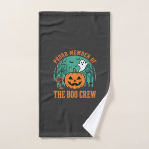 Boo Crew Halloween Ghost Pumpkin Design_1 Hand Towel
