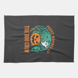 Boo Crew Halloween Ghost Pumpkin Design_1 Kitchen Towel