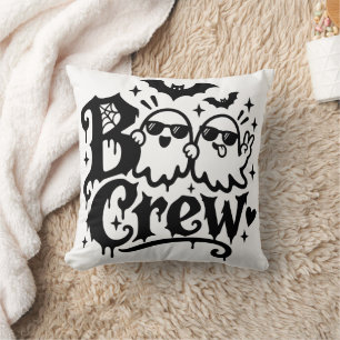 Boo Crew Halloween Ghost Throw Pillow