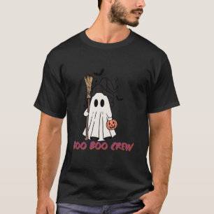 Boo Crew Halloween Ghost Witch Design with Pumpkin T-Shirt