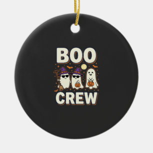 Boo Crew Halloween Ghosts Vector Design_1 Ceramic Ornament