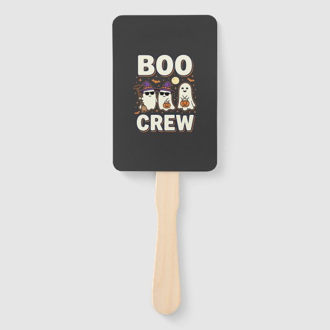Boo Crew Halloween Ghosts Vector Design_1 Hand Fan (Front)