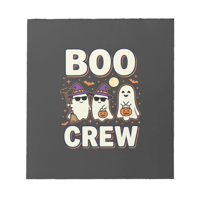Boo Crew Halloween Ghosts Vector Design_1 Notepad (Front)