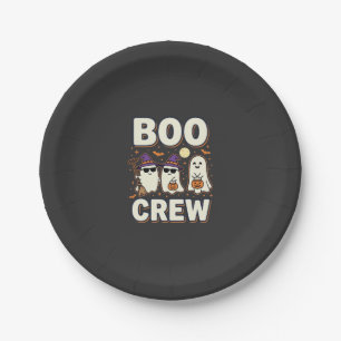 Boo Crew Halloween Ghosts Vector Design_1 Paper Plate