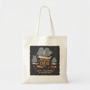 Boo Crew Halloween Personalized Family Name Tote Bag