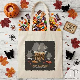 Boo Crew Halloween Personalized Family Name Tote Bag