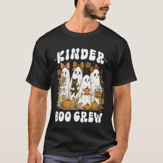 Boo Crew Kindergarten Teacher Halloween Ghost Wome T-Shirt
