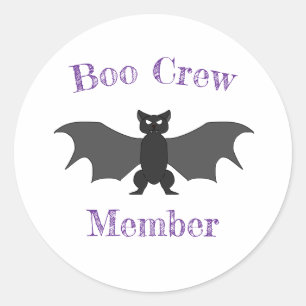Boo Crew Member Bat Sticker Set