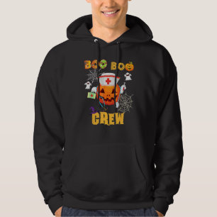 Boo Crew Nurse Doctor Costume Halloween Ghost Pump Hoodie