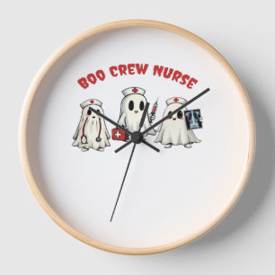 BOO CREW NURSE Essential T-Shirt Clock