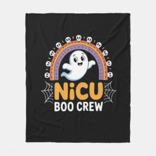 Boo Crew Nurse Halloween for Nurses Ghost Essentia Fleece Blanket
