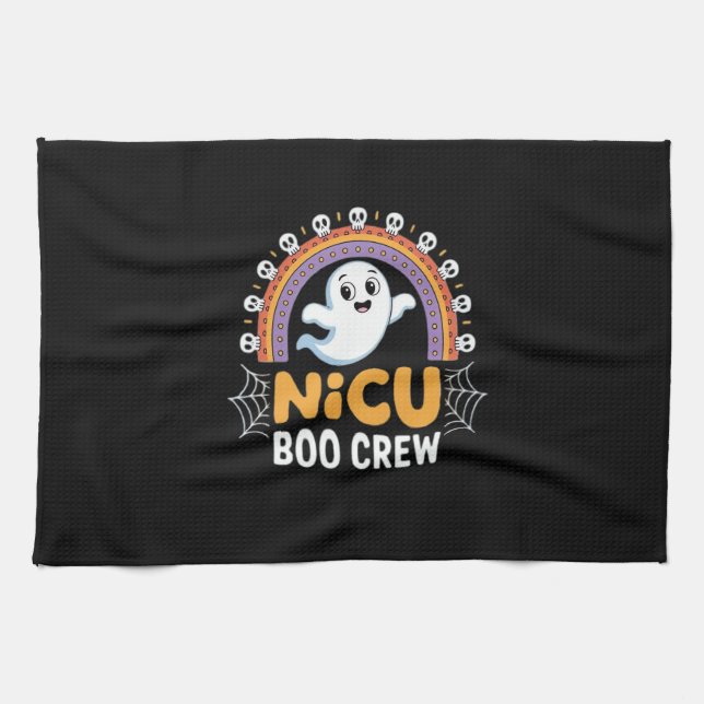 Boo Crew Nurse Halloween for Nurses Ghost Essentia Kitchen Towel (Horizontal)