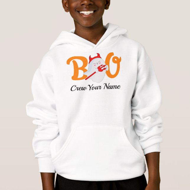 Boo Crew Orange Halloween Family Matching (Front)