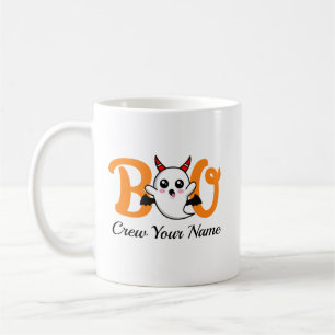 Boo Crew Orange Halloween Family Personalized Coffee Mug