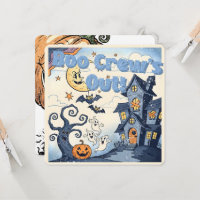 Boo Crew’s Out! Vintage Halloween Illustration