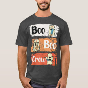 Boo Crew Team Nursing Lpn Cna Healthcare Nurse Hal T-Shirt