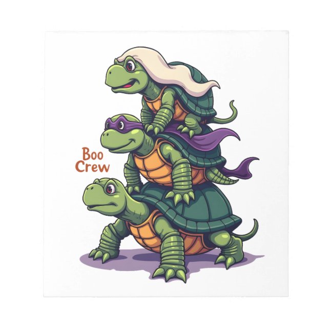 Boo Crew Turtle Notepad (Front)