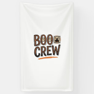 Boo Crew Vintage Halloween Engraving Shirt Design_ Banner