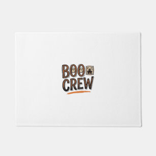 Boo Crew Vintage Halloween Engraving Shirt Design_ Doormat